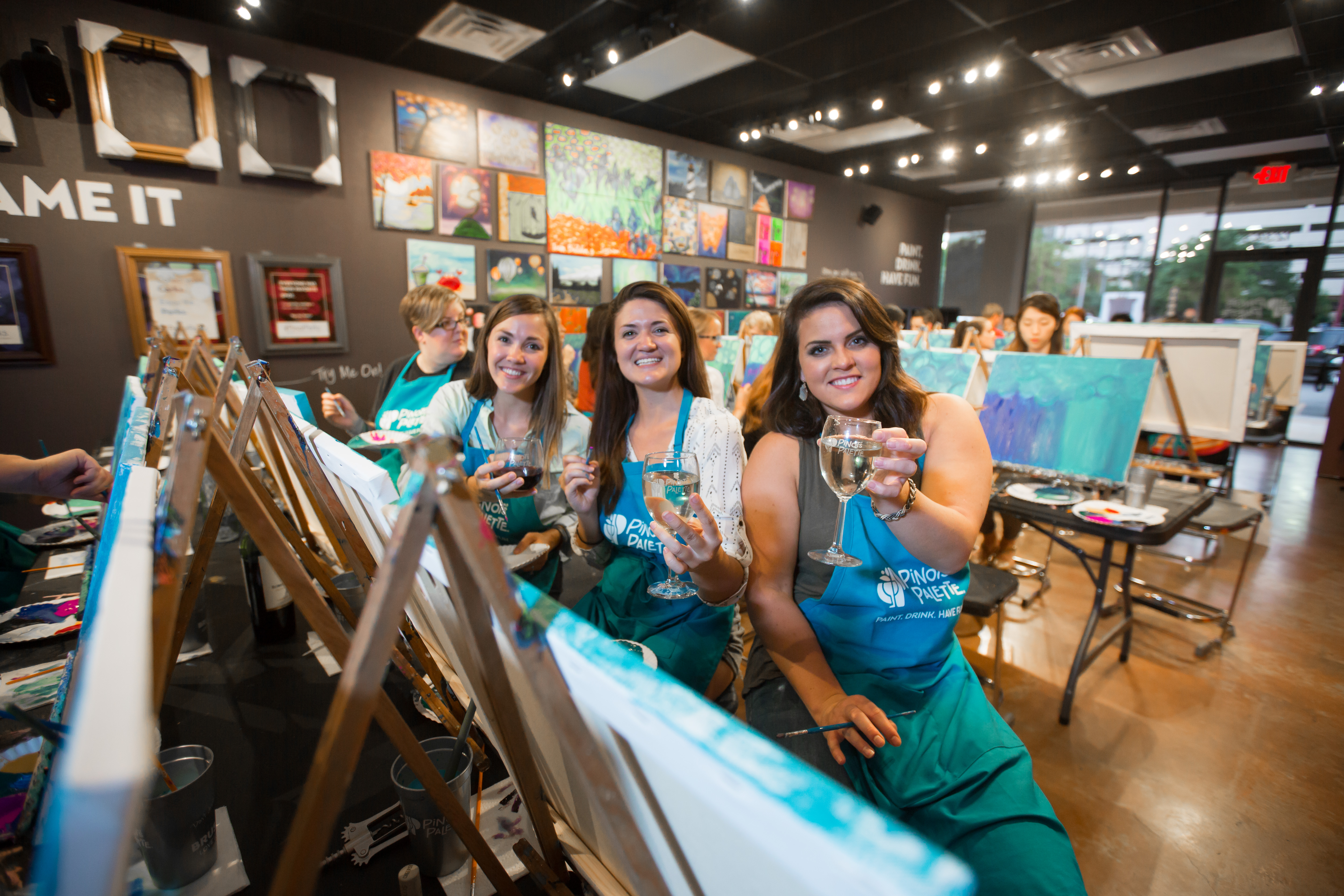 Groupon Paint & Sip Sampler BOGO! Pinot's Palette Little Rock Pinot's Palette